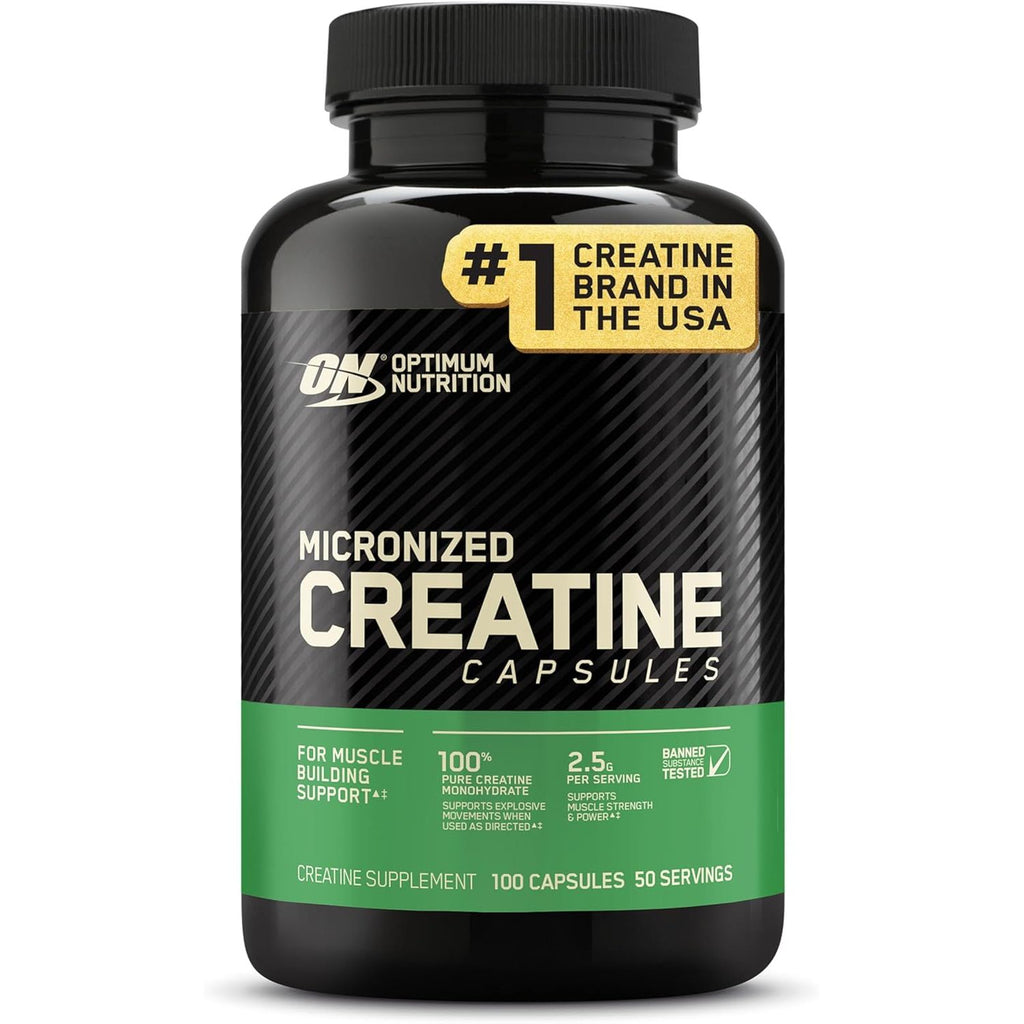 Optimum Nutrition Creatine, Micronized Creatine Monohydrate Powder, Supports Strength & Recovery, Banned Substance Tested, Unflavored, 5g per Serving, 60 Servings