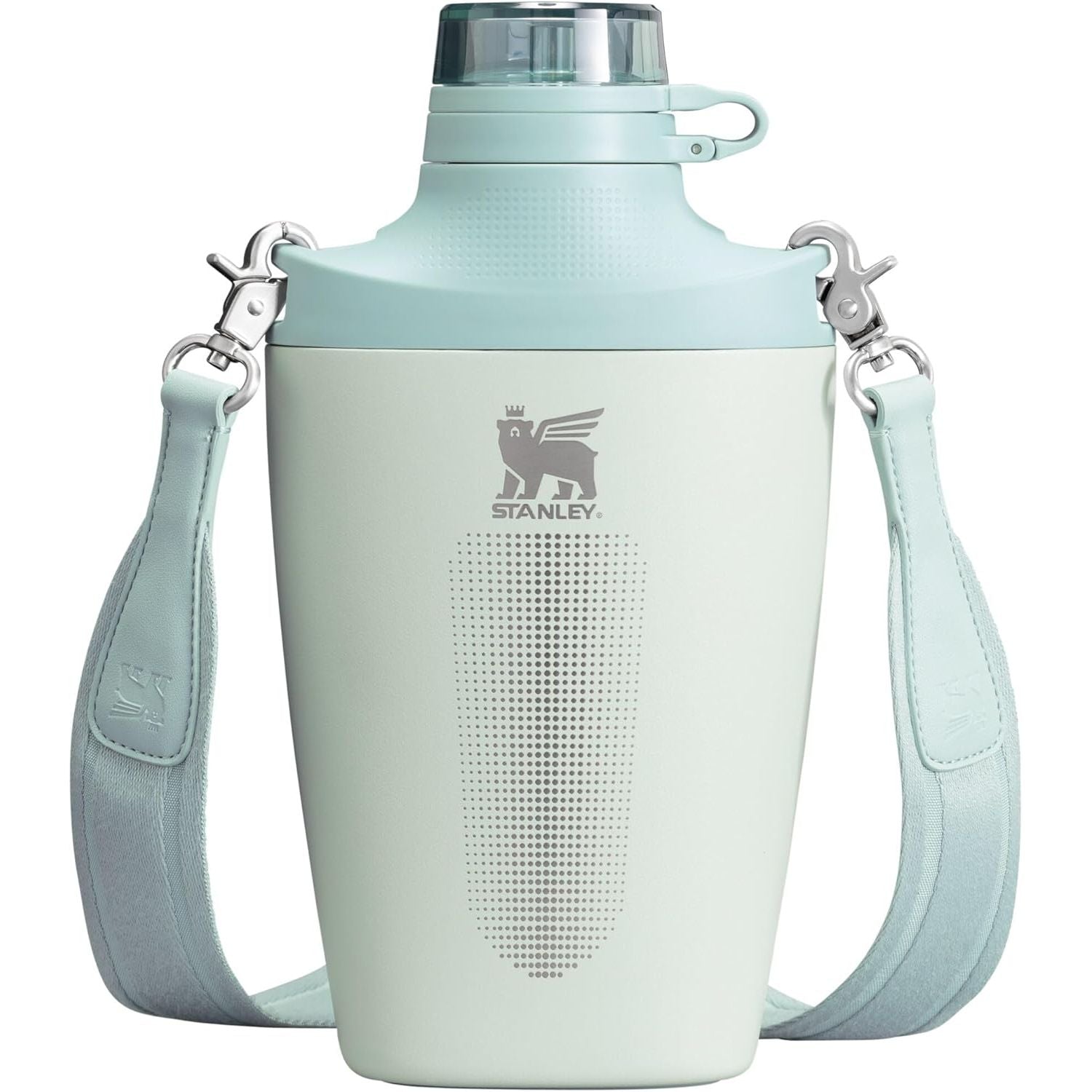 Stanley Cross Bottle 23 oz | Reise-Wasserflasche mit Jacquard-Riemen | Auslaufsicherer Tritan-Deckel mit abnehmbarem Strohhalm | Isolierter Edelstahl | BPA-frei | Schwarz