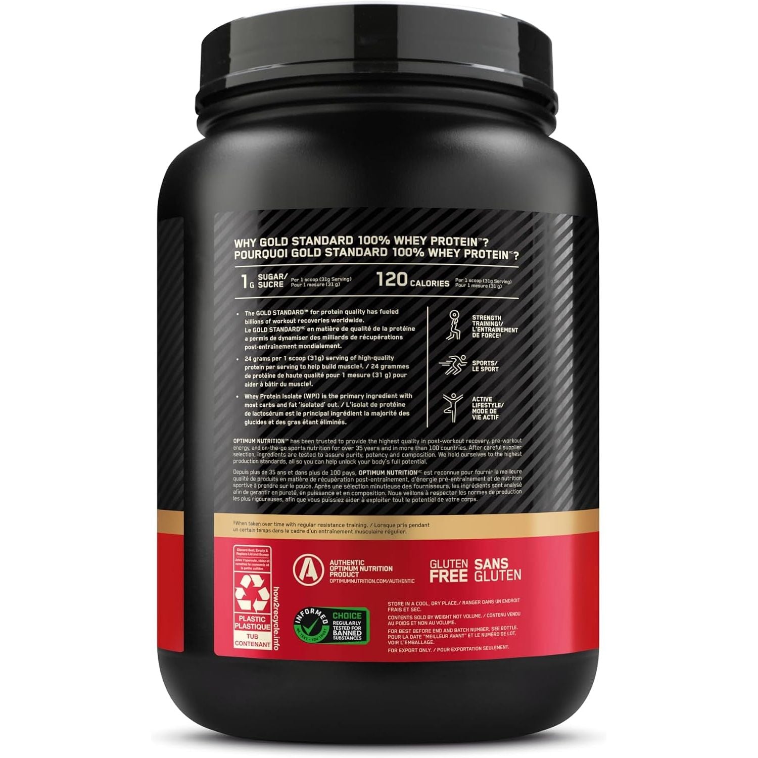 Optimum Nutrition Gold Standard 100% Whey Protein Powder, Double Rich Chocolate 1.98 Pound (Packaging May Vary) (Pack of 6)