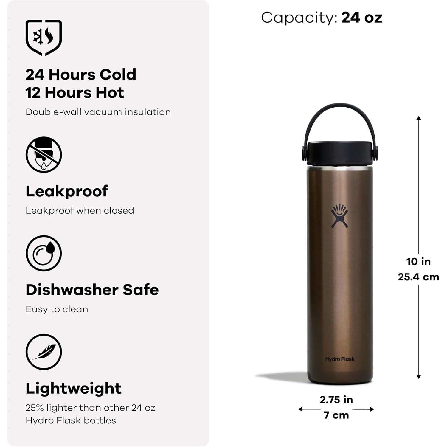 Hydro Flask 24 Oz Lightweight Trail Series Wide Flex Cap Tourmaline- Wander-Trinkflasche