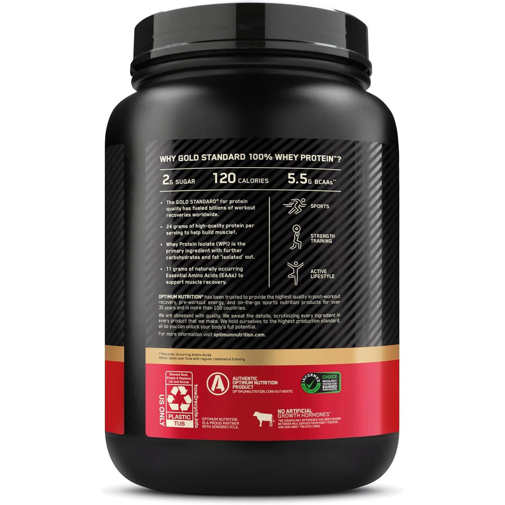 Optimum Nutrition Gold Standard 100% Whey Protein Powder, Vanilla Ice Cream, 2 Pound (Packaging May Vary) (Pack of 6)