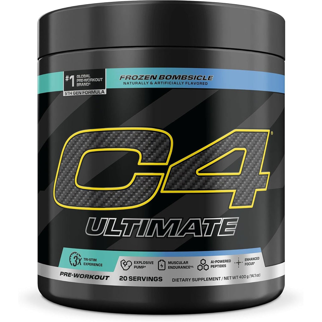 C4 Ultimate Pre Workout Powder Watermelon - Sugar Free Preworkout Energy Supplement for Men & Women - 300mg Caffeine + 3.2g Beta Alanine + 2 Patented Creatines - 20 Servings