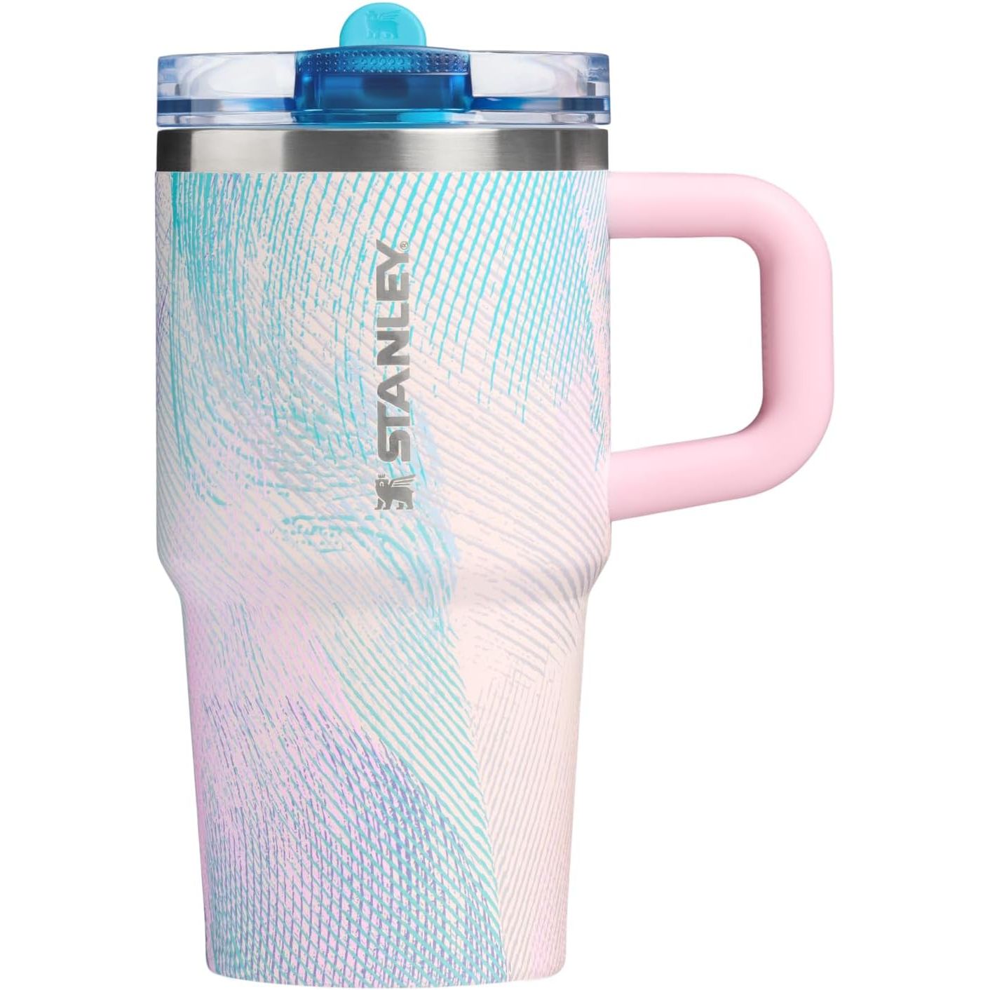 STANLEY Quencher ProTour Flip Straw Tumbler mit auslaufsicherem Deckel 1,2 Liter | Integrierter Strohhalm und Griff | Passt in Becherhalter für Reisen | Isolierter Edelstahlbecher | BPA-frei | Rosenquarz