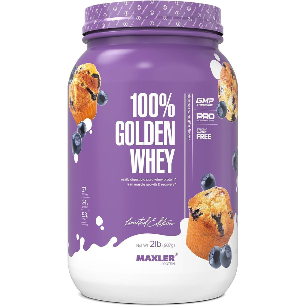 Maxler 100% Golden Whey Protein - 23g of Protein per Serving - Whey Protein Powder for Pre Post Workout - Fast-Absorbing Whey Concentrate, Isolate & Hydrolysate Blend - Cappuccino 5 lb