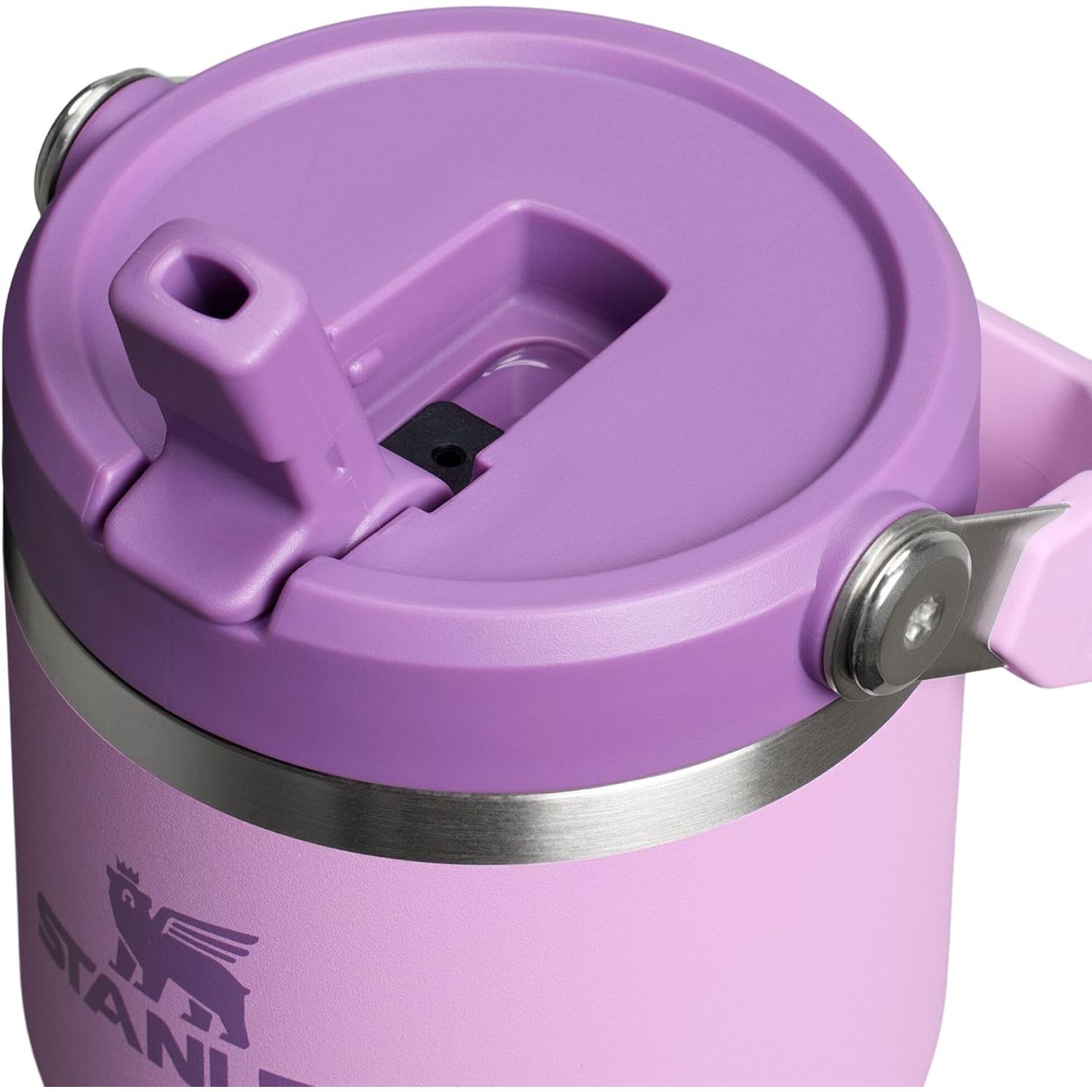 STANLEY IceFlow 2.0 Flip Straw Tumbler mit Griff 20 oz | Drehverschluss und hochklappbarer Strohhalm | Auslaufsichere Wasserflasche | Isolierter Edelstahl | BPA-frei | Lila
