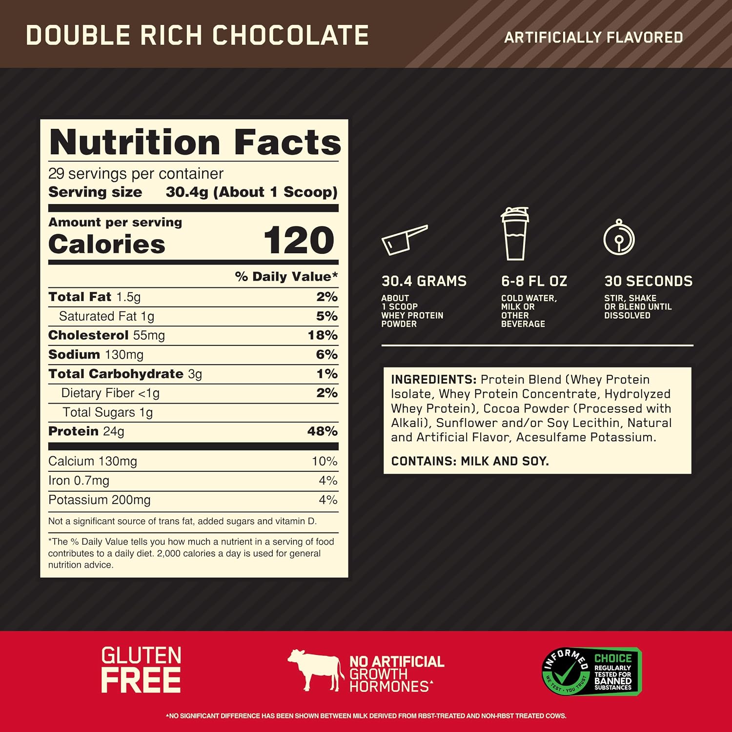 Optimum Nutrition ON Gold Standard 100% Whey Protein Primary Source Isolate - Double Rich Chocolate, 2 Lbs + ON Micronized Creatine Monohydrate Powder - Unflavored, 300 Grams