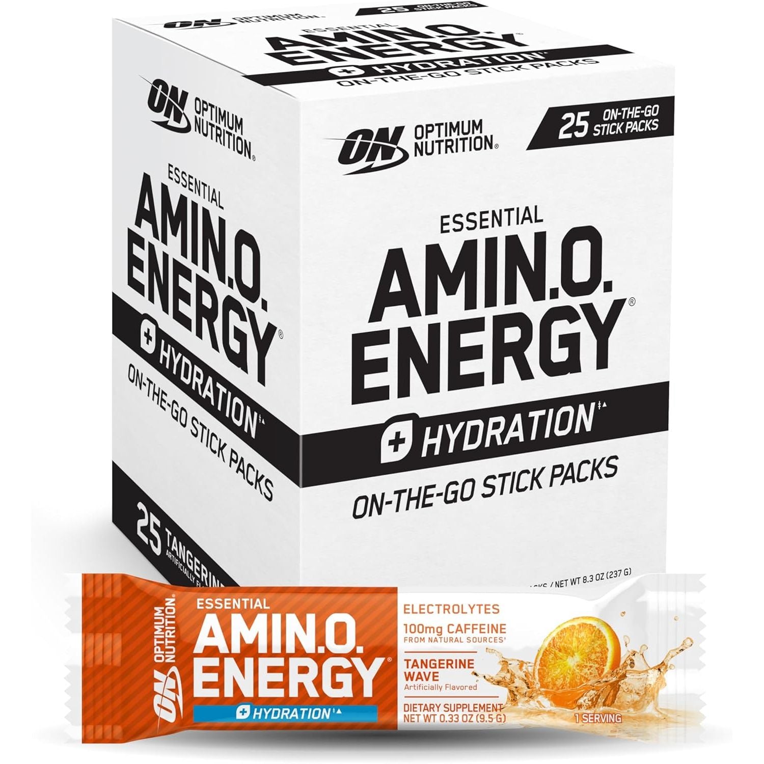 Optimum Nutrition Amino Energy Powder Plus Focus, with BCAA, Electrolytes, and Caffeine, Juicy Strawberry, 30 Servings (Packaging May Vary)