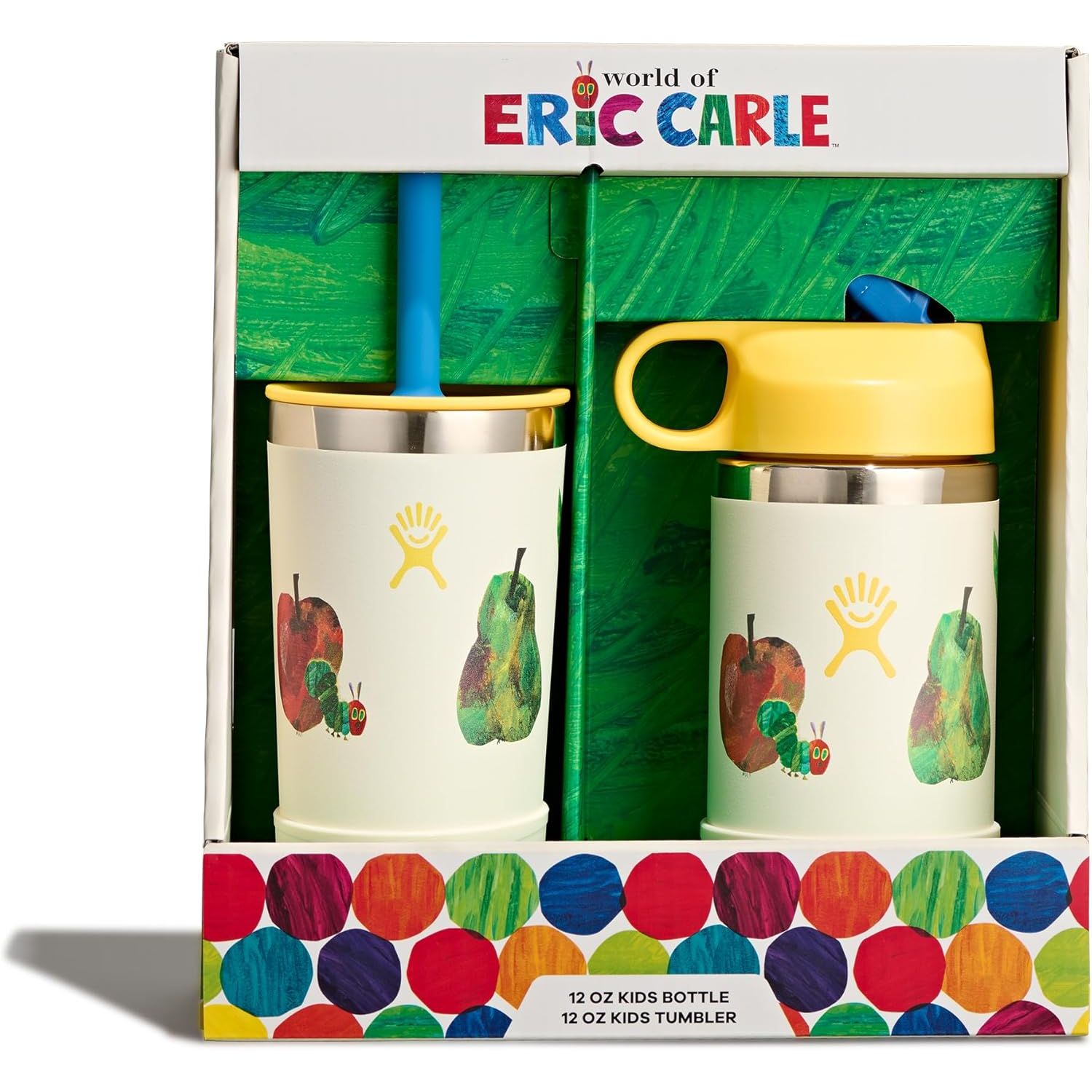 Hydro Flask Kinder-Trinkflasche für die Schule - Edelstahl und isoliert mit Strohhalmverschluss - 355 ml in Seaspray Blue