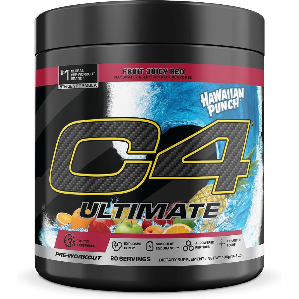 C4 Ultimate Pre Workout Powder Watermelon - Sugar Free Preworkout Energy Supplement for Men & Women - 300mg Caffeine + 3.2g Beta Alanine + 2 Patented Creatines - 20 Servings