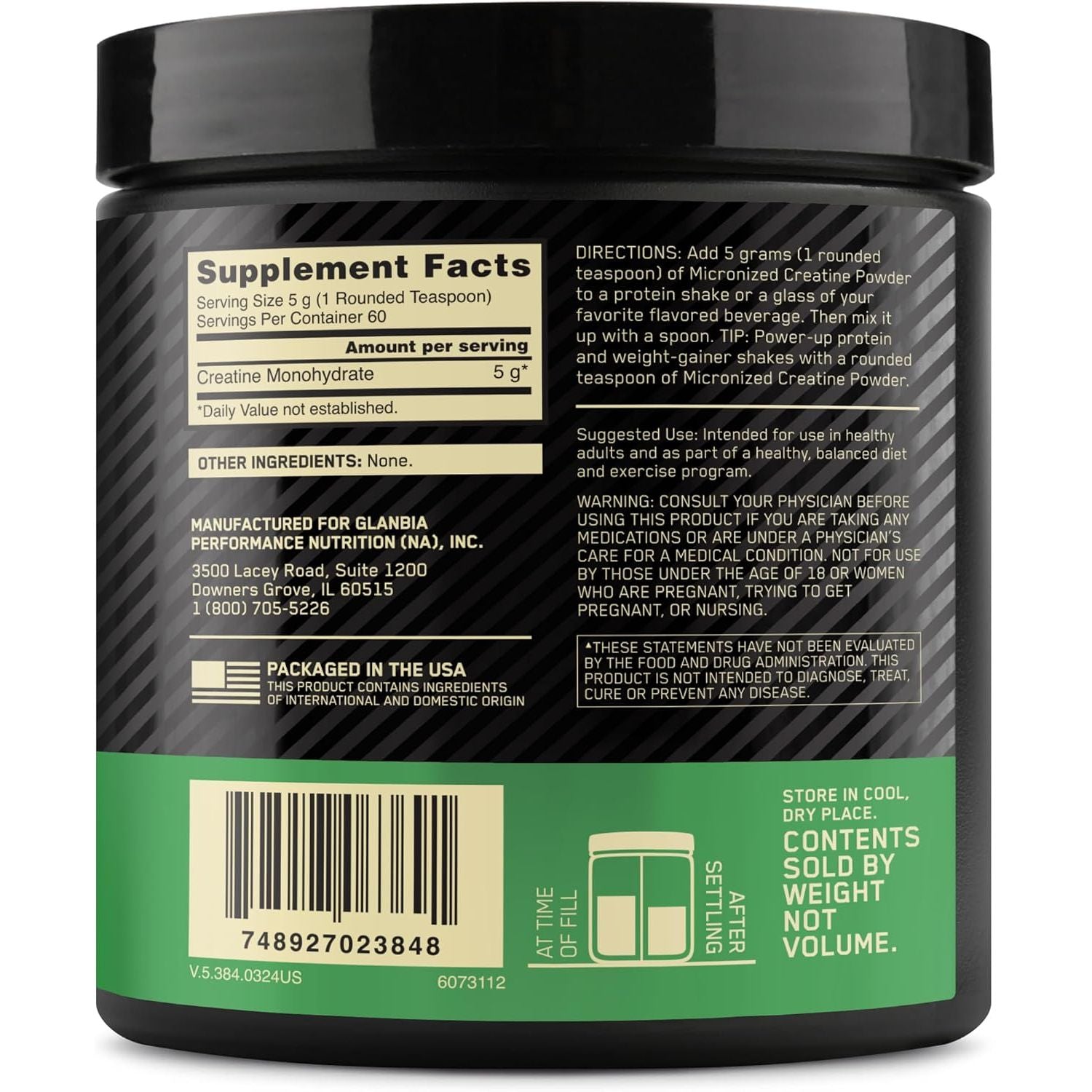 Optimum Nutrition Amino Energy - Pre Workout with Green Tea, BCAA, Amino Acids & Micronized Creatine Monohydrate Powder, Unflavored, Keto Friendly, 60 Serving