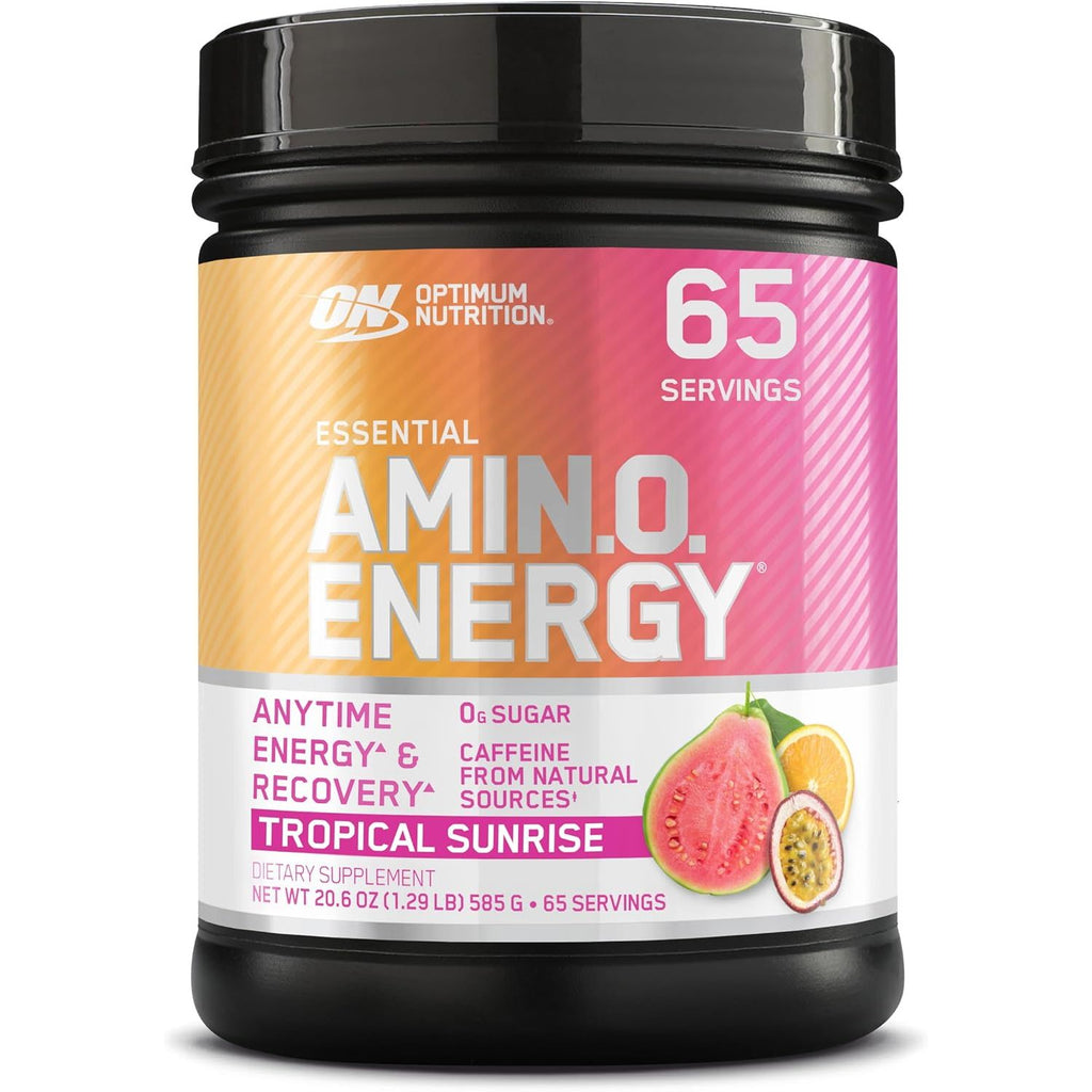 Optimum Nutrition Amino Energy - Pre Workout with Green Tea, BCAA, Amino Acids, Keto Friendly, Green Coffee Extract, Energy Powder - Blue Raspberry, 65 Servings (Packaging May Vary)