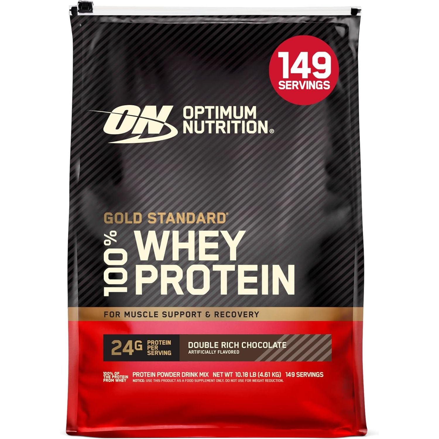 Optimum Nutrition Gold Standard 100% Whey Protein Powder, Double Rich Chocolate 1.98 Pound (Packaging May Vary) (Pack of 6)