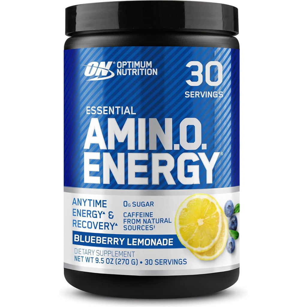 Optimum Nutrition Amino Energy - Pre Workout with Green Tea, BCAA, Amino Acids, Keto Friendly, Green Coffee Extract, Energy Powder - Blue Raspberry, 65 Servings (Packaging May Vary)