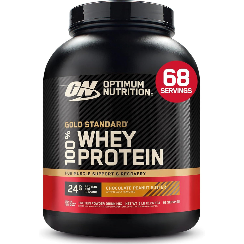Optimum Nutrition Gold Standard 100% Whey Protein Powder, Double Rich Chocolate 1.98 Pound (Packaging May Vary) (Pack of 6)
