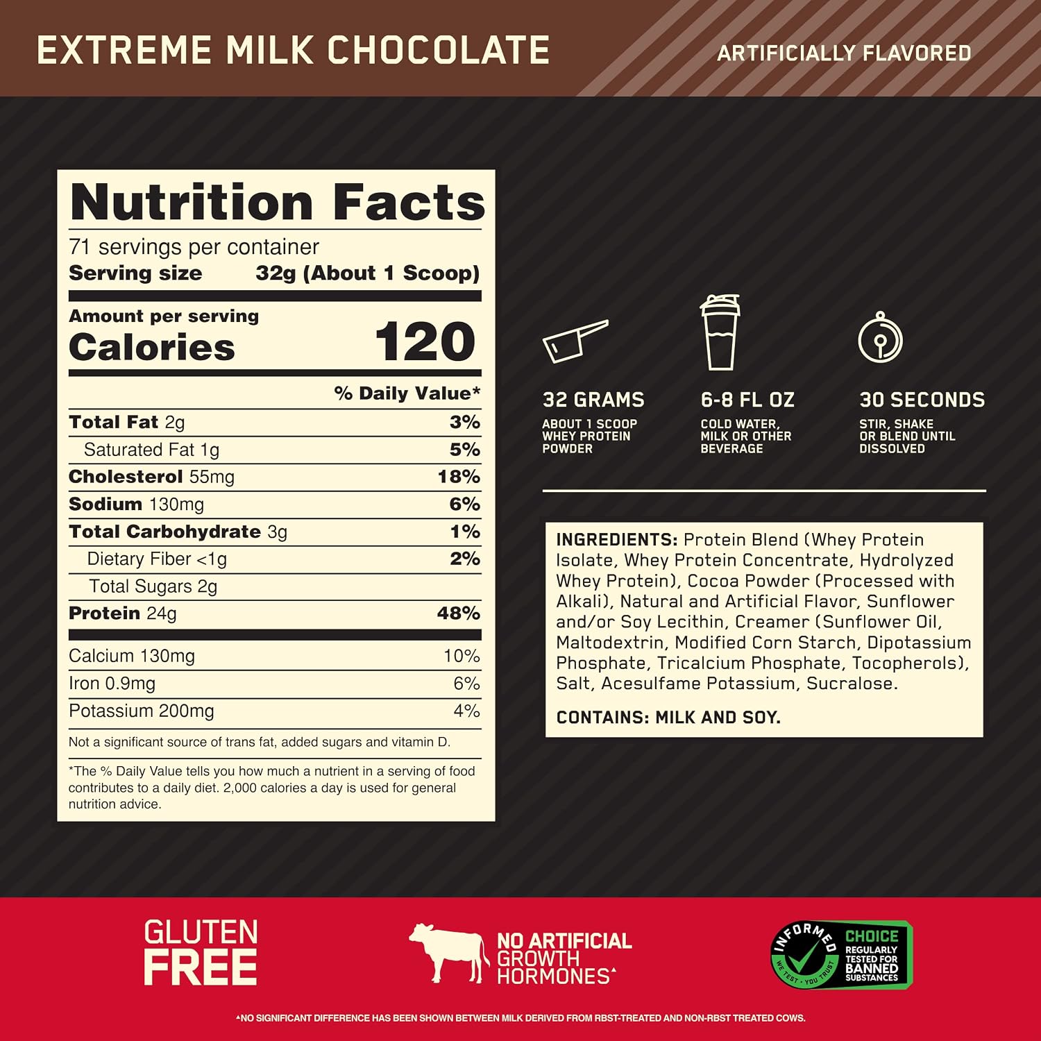 Optimum Nutrition Gold Standard 100% Micellar Casein Protein Powder & Gold Standard 100% Whey Protein Powder, Extreme Milk Chocolate, 5 Pound (Packaging May Vary)