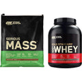 Optimum Nutrition Serious Mass Weight Gainer Protein Powder & Gold Standard 100% Whey Protein Powder, Double Rich Chocolate, 5 Pound (Packaging May Vary)