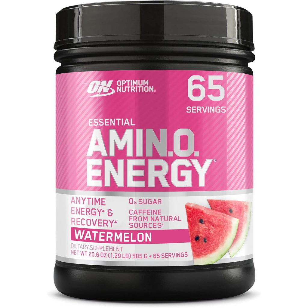 Optimum Nutrition Amino Energy - Pre Workout with Green Tea, BCAA, Amino Acids, Keto Friendly, Green Coffee Extract, Energy Powder - Blue Raspberry, 65 Servings (Packaging May Vary)