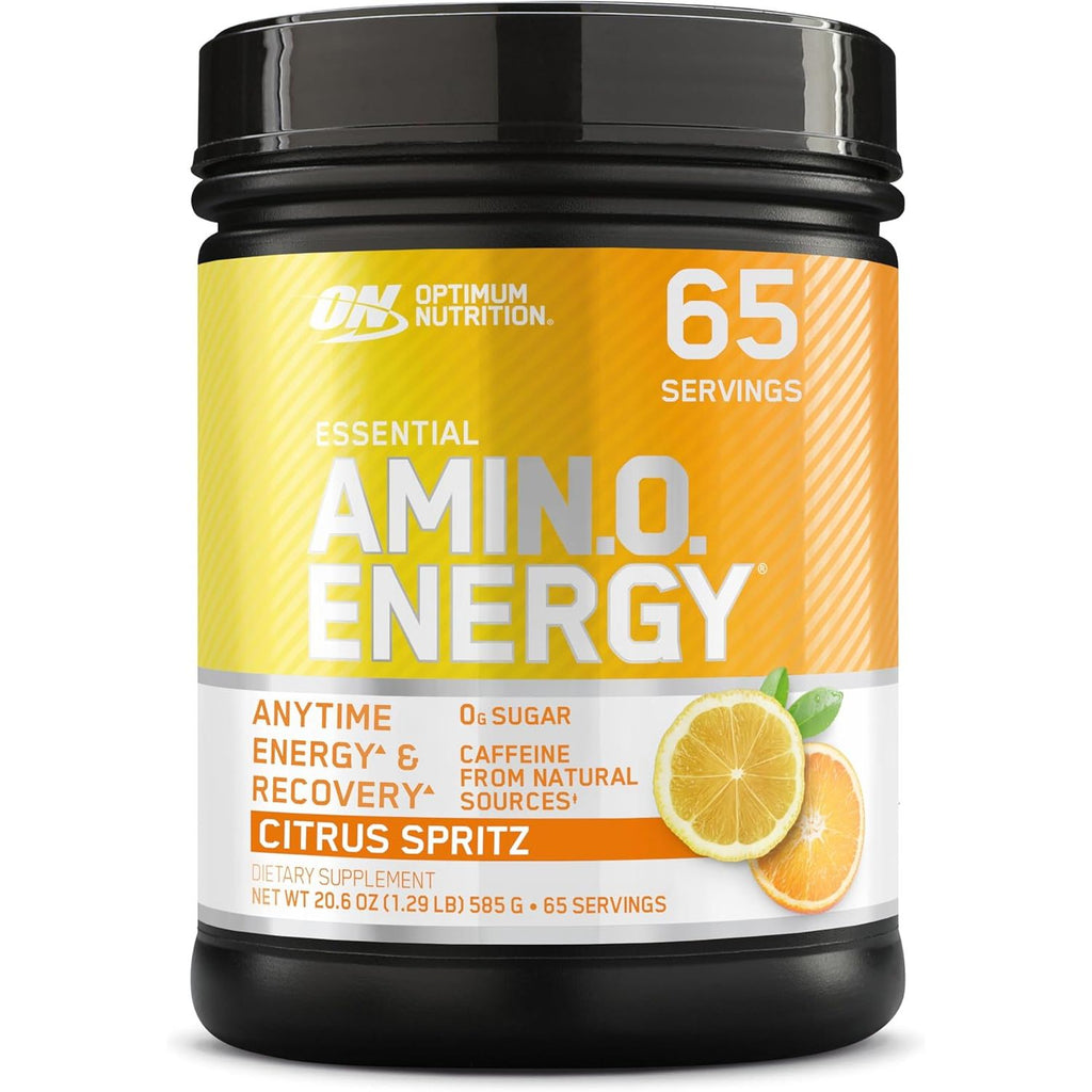 Optimum Nutrition Amino Energy - Pre Workout with Green Tea, BCAA, Amino Acids, Keto Friendly, Green Coffee Extract, Energy Powder - Blue Raspberry, 65 Servings (Packaging May Vary)