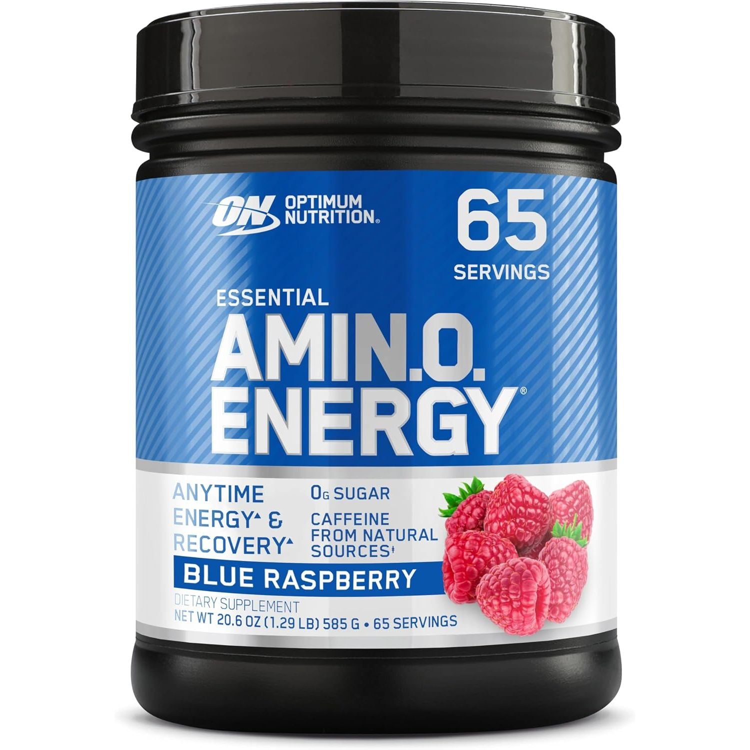 Optimum Nutrition Amino Energy - Pre Workout with Green Tea, BCAA, Amino Acids, Keto Friendly, Green Coffee Extract, Energy Powder - Blue Raspberry, 65 Servings (Packaging May Vary)