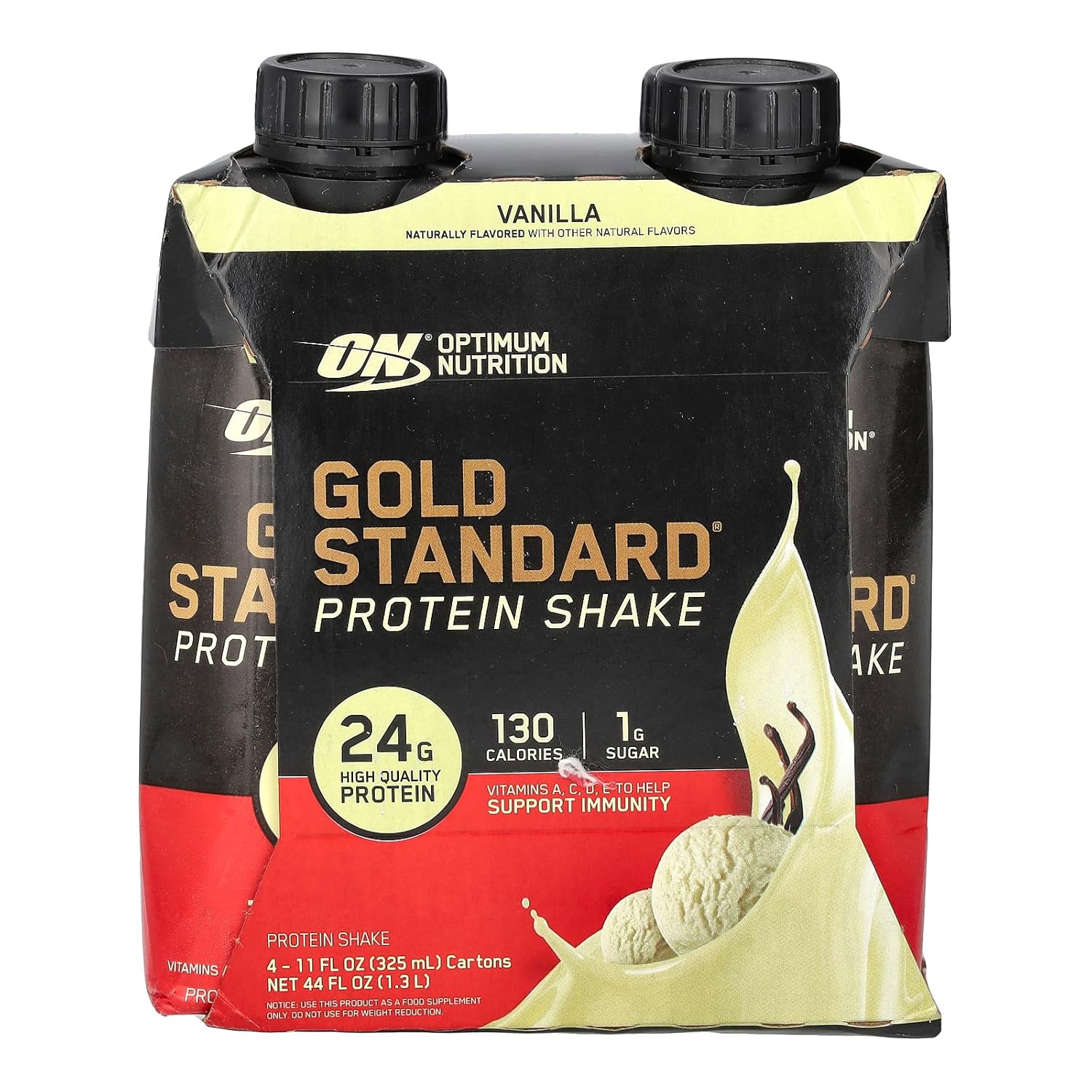 Optimum Nutrition Gold Standard Shake, 24g Protein, Ready to Drink-Protein, Strawberry, 11 Fl Oz, (Packaging May Vary) 1 Count (Pack of 24)