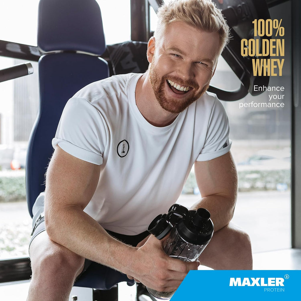Maxler 100% Golden Whey Protein - 23g of Protein per Serving - Whey Protein Powder for Pre Post Workout - Fast-Absorbing Whey Concentrate, Isolate & Hydrolysate Blend - Cappuccino 5 lb