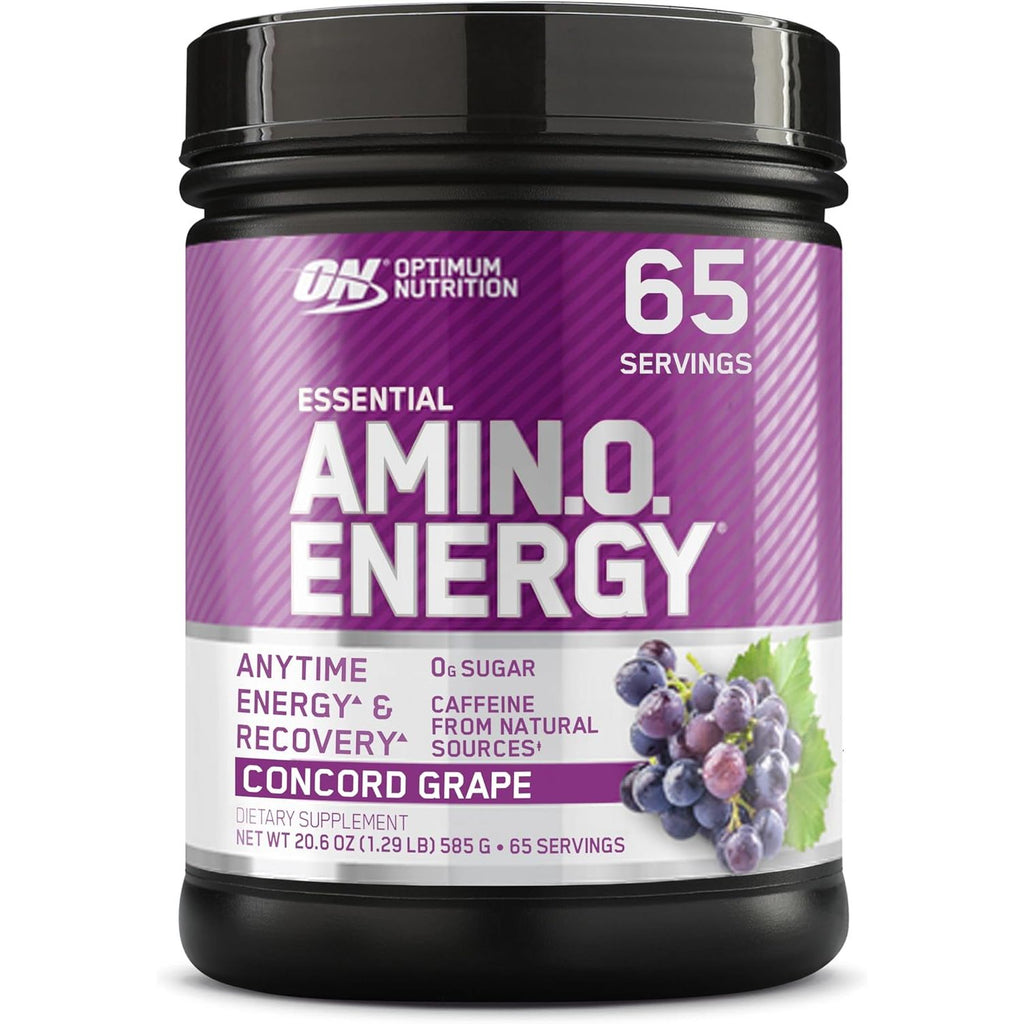 Optimum Nutrition Amino Energy - Pre Workout with Green Tea, BCAA, Amino Acids, Keto Friendly, Green Coffee Extract, Energy Powder - Blue Raspberry, 65 Servings (Packaging May Vary)